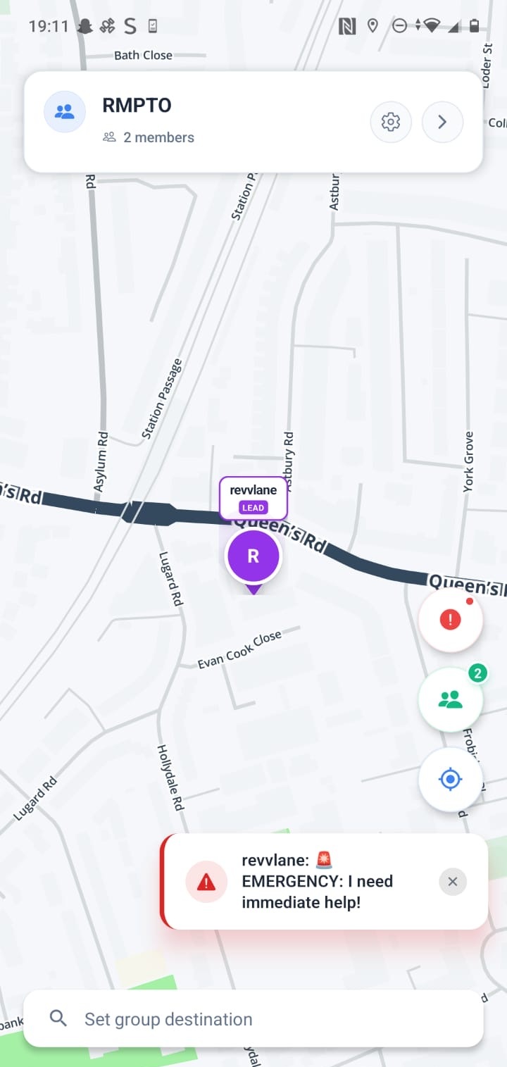 WeTogether Real-time Group Tracking